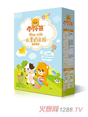 叮叮小熊水果奶米粉盒装-香蕉果蔬