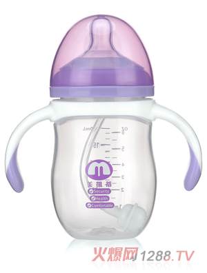 美凯蒂PP奶瓶180ML紫色