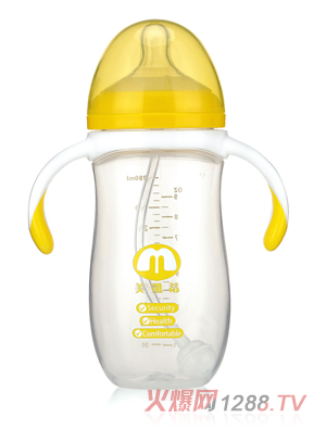美凯蒂PP奶瓶280ML黄色