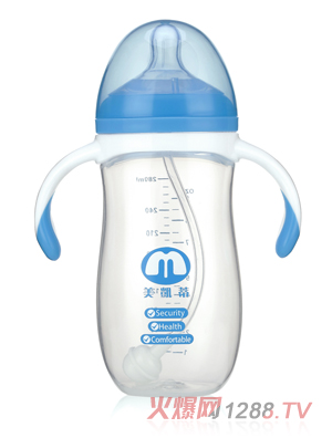 美凯蒂PP奶瓶280ML蓝色