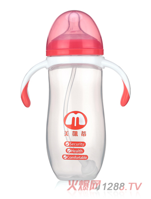 美凯蒂PP奶瓶红色