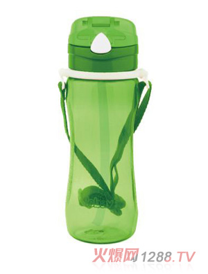 阳光兔吸管水壶560ML绿色