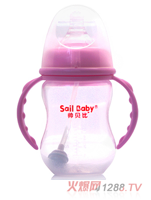 帅贝比奶瓶超炫210ML-紫红
