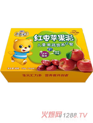 圣元汇力多红枣苹果泥儿童果蔬营养餐六联杯
