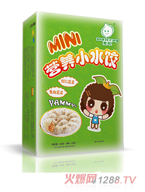 麥聰營(yíng)養小水餃蝦仁蔬菜+魚(yú)肉蔬菜