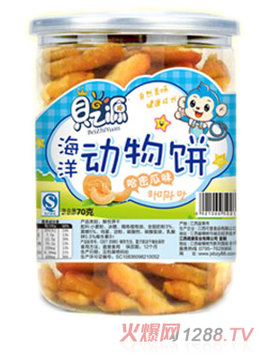貝之源動(dòng)物餅干哈密瓜味