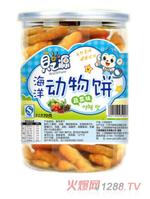 貝之源動(dòng)物餅干蔬菜味