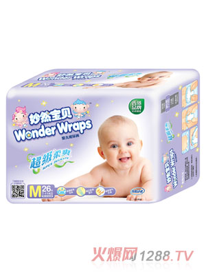 妙然宝贝超级柔爽婴儿纸尿裤M码26片