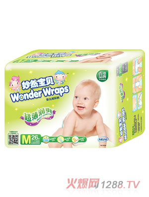 妙然宝贝超薄润爽婴儿纸尿裤M码26片