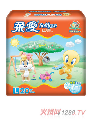 柔爱华纳宝宝纸尿裤L码20片