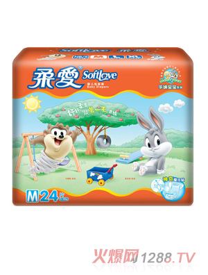 柔爱华纳宝宝纸尿裤M码24片