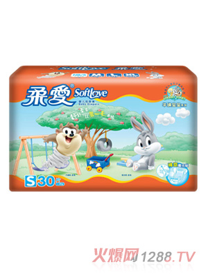 柔爱华纳宝宝纸尿裤S码30片