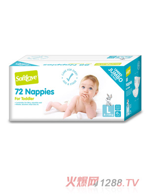 柔爱华纳贝贝国际版纸尿裤(彩箱)L码36片