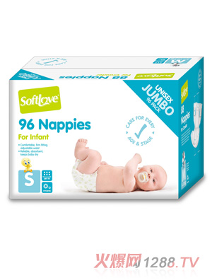 柔爱华纳贝贝国际版纸尿裤(彩箱)S码48片