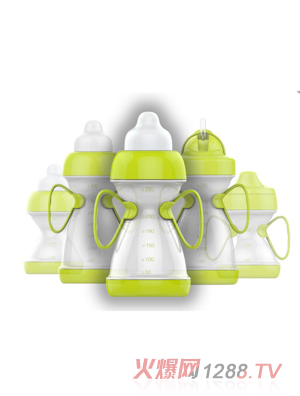 绿糖生活绿色奶瓶280ml