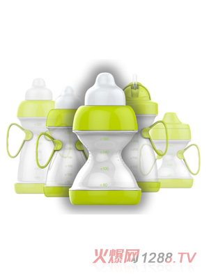 绿糖生活绿色奶瓶180ml