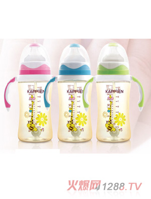 卡比恩PPSU奶瓶300ml-配磨砂实感奶嘴