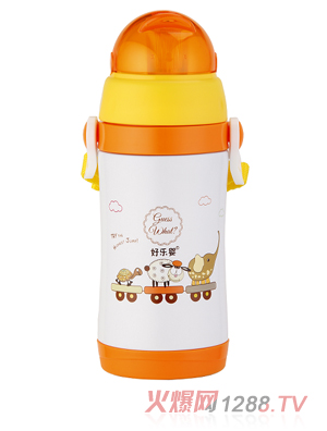 好乐婴背带水杯橙色