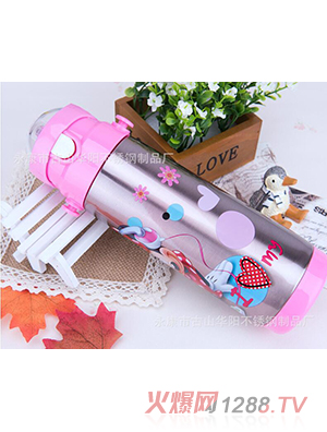 儿童吊带吸管杯婴幼儿学饮杯卡通杯子带吸管背带