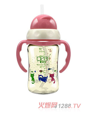 爱贝尔PPSU吸管型企鹅学饮杯240ML