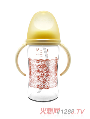 爱贝尔晶钻弧形奶瓶240ML