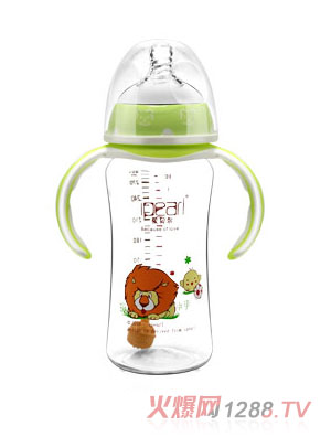 爱贝尔Tritan晶透型宽口径奶瓶300ML