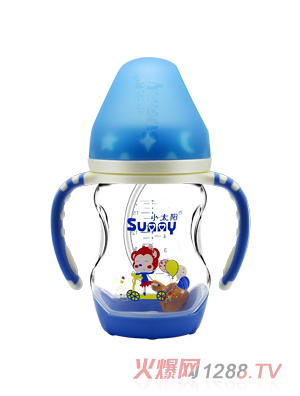 小太阳PP双色手柄奶瓶180ML