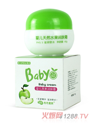 布布宝贝婴儿天然水果润肤霜(苹果)50G