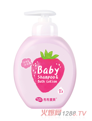布布宝贝婴儿草莓发沐浴露300ML
