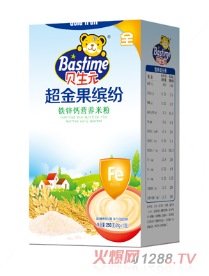 貝生元超金果繽紛鐵鋅鈣營(yíng)養米粉盒裝