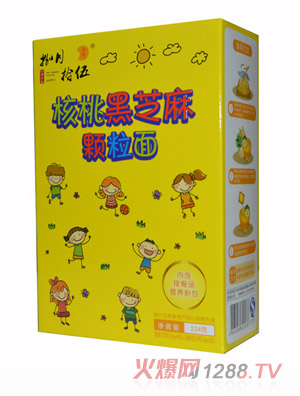 捌月拾伍核桃黑芝麻颗粒面234g竖盒