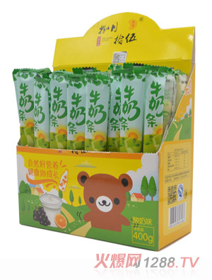 捌月拾伍酸奶味牛奶條400g內包裝