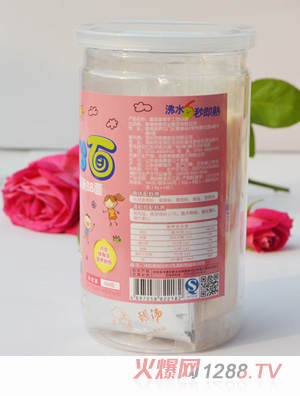 捌月拾伍番茄蛋黄空心面罐装背面184g