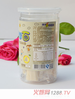 捌月拾伍魔芋紫薯空心面罐装背面184g