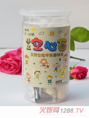 捌月拾伍魔芋紫薯空心面罐装正面184g