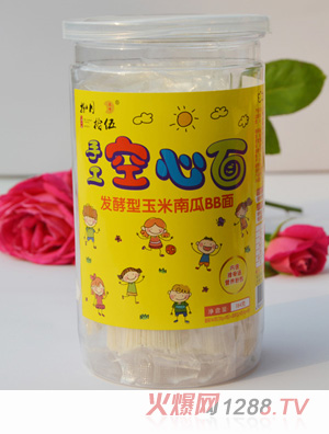 捌月拾伍玉米南瓜空心面罐装正面184g