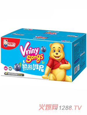聪聪牛熊熊维尼蓝莓味乳味饮品箱装