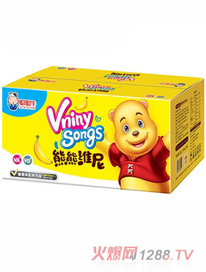 聪聪牛熊熊维尼香蕉味乳味饮品箱装