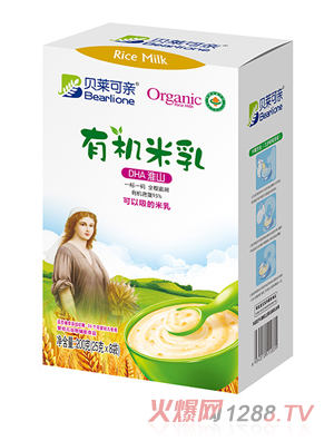 貝萊可親有機米乳-DHA淮山200克