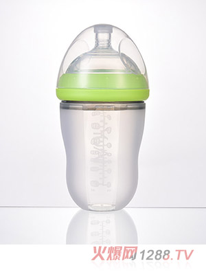 優(yōu)噯8安廣口全硅膠奶瓶(240ml)