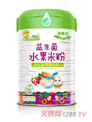 智美優(yōu)益生菌+草莓胡蘿卜水果米粉