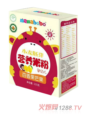 mamabobo小麦胚芽营养米粉-百香果芒果