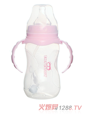 sweetbaby婴幼儿PP奶瓶宽口径260ml粉色