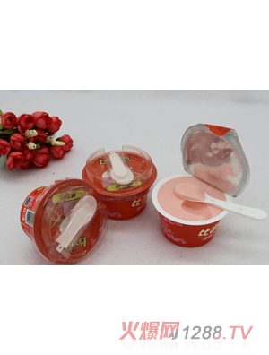 比逗仕慕司系列含乳果冻 草莓味
