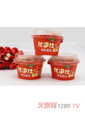 比逗仕慕司系列含乳果冻-草莓味