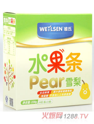 唯氏雪梨味水果条