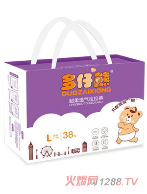 多仔熊超柔透气拉拉裤L38