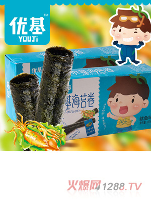 優(yōu)基魷魚(yú)味海苔卷盒裝36克