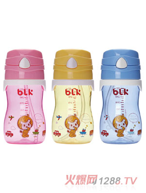 貝樂(lè )康幼兒晶透彈跳吸管杯