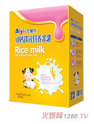 艾婴尔AD钙铁锌营养米乳盒装